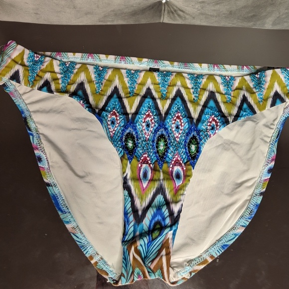 Callie Lives Other - Callie Multi-color Ethnic Beaded Bikini Bottoms 10